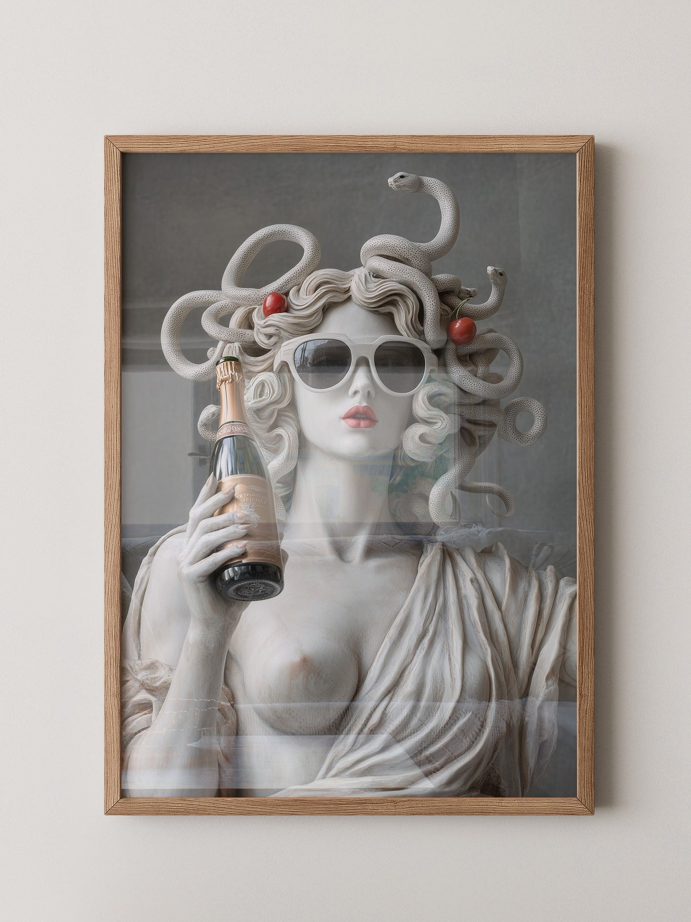 Medusa Skulptur Sonnenbrille Retro