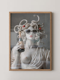 Medusa Skulptur Sonnenbrille Retro