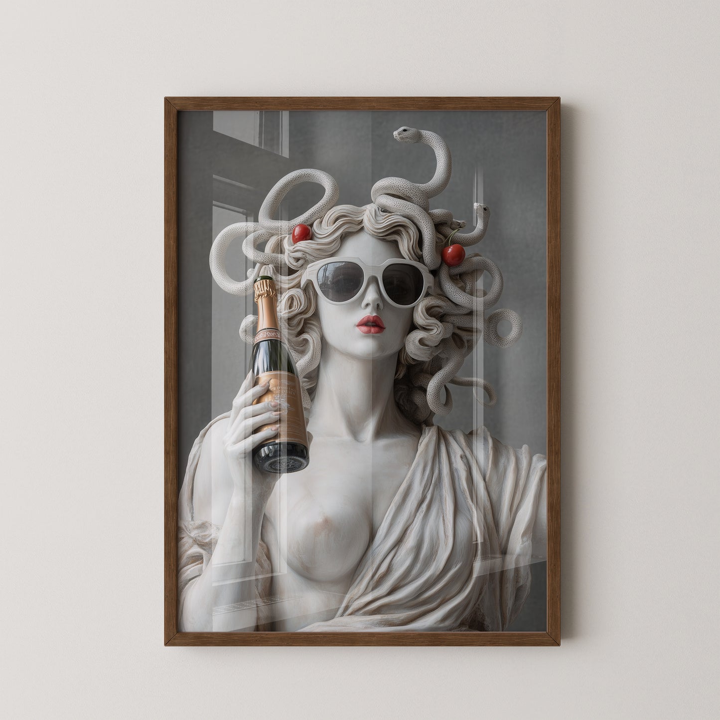 Medusa Skulptur Sonnenbrille Retro