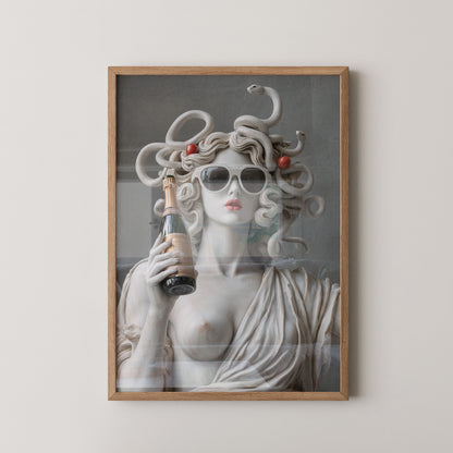 Medusa Skulptur Sonnenbrille Retro