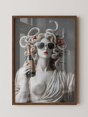 Medusa Skulptur Sonnenbrille Retro