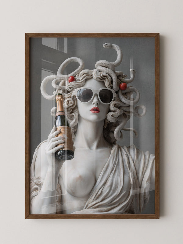 Medusa Skulptur Sonnenbrille Retro