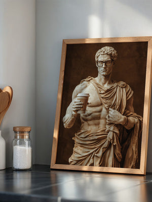 Statue Kaffeebecher Retro-Charme