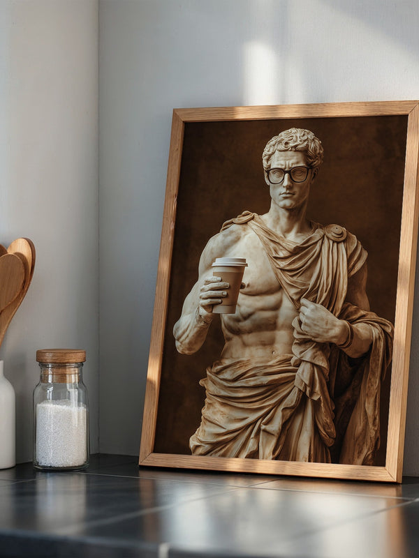Statue Kaffeebecher Retro-Charme