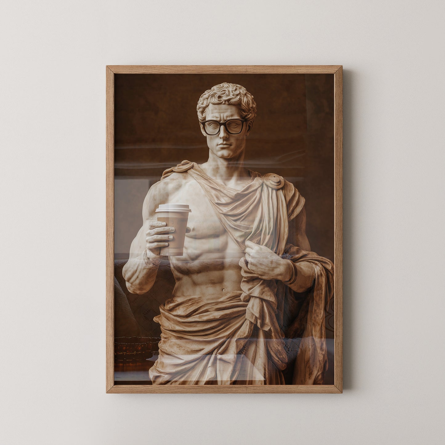 Statue Kaffeebecher Retro-Charme