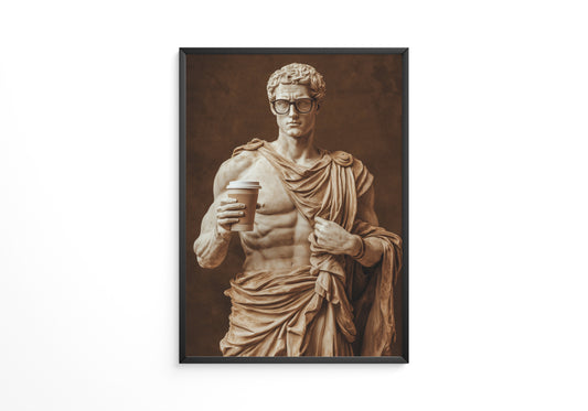 Statue Kaffeebecher Retro-Charme