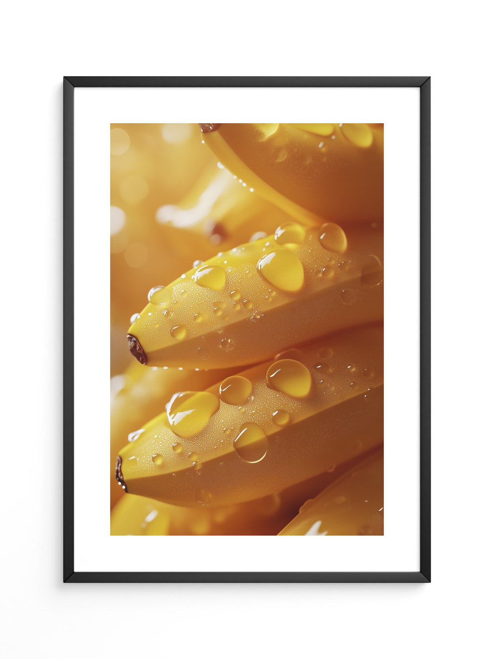 Bananen Makro goldgelb