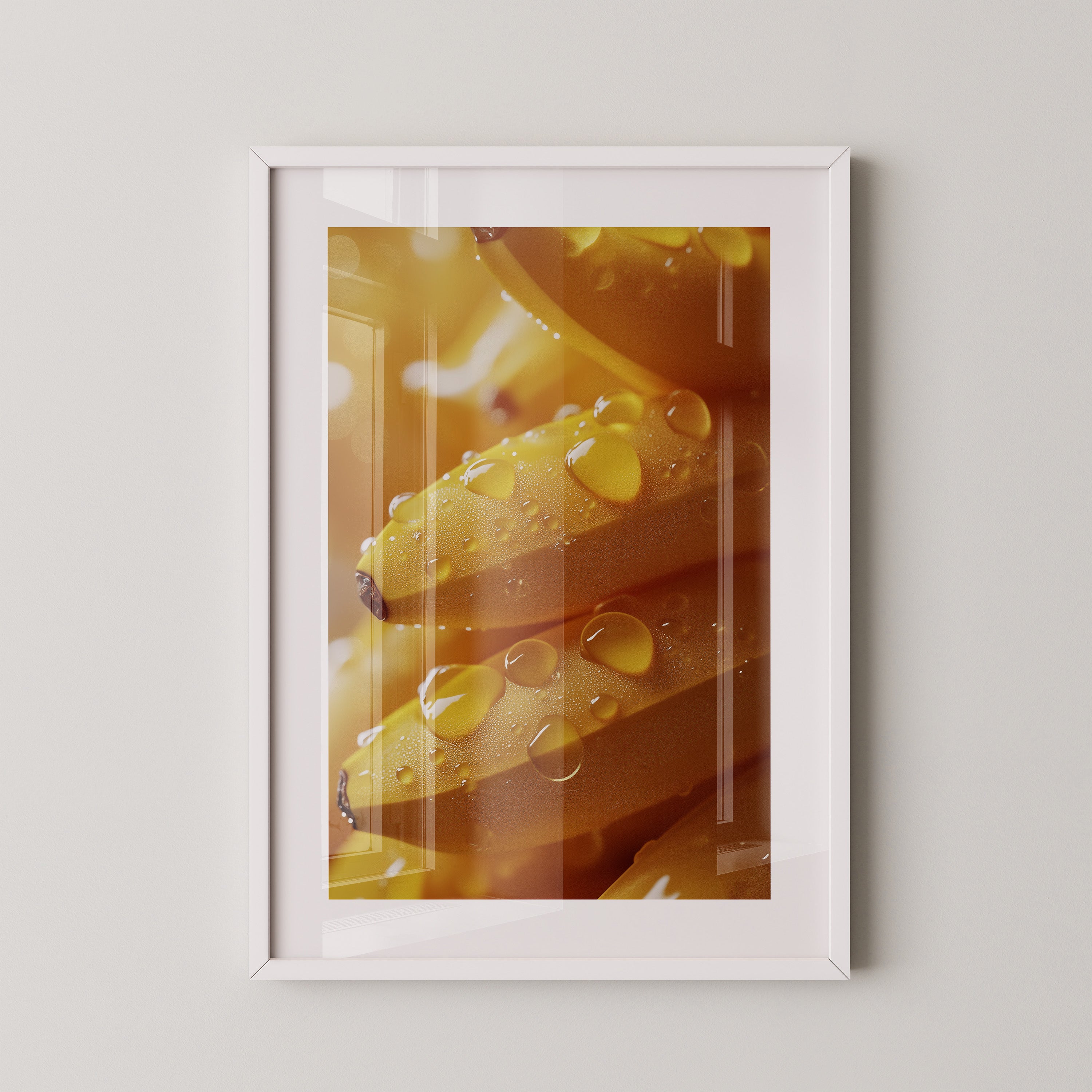 Bananen Makro goldgelb