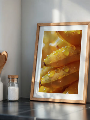 Bananen Makro goldgelb