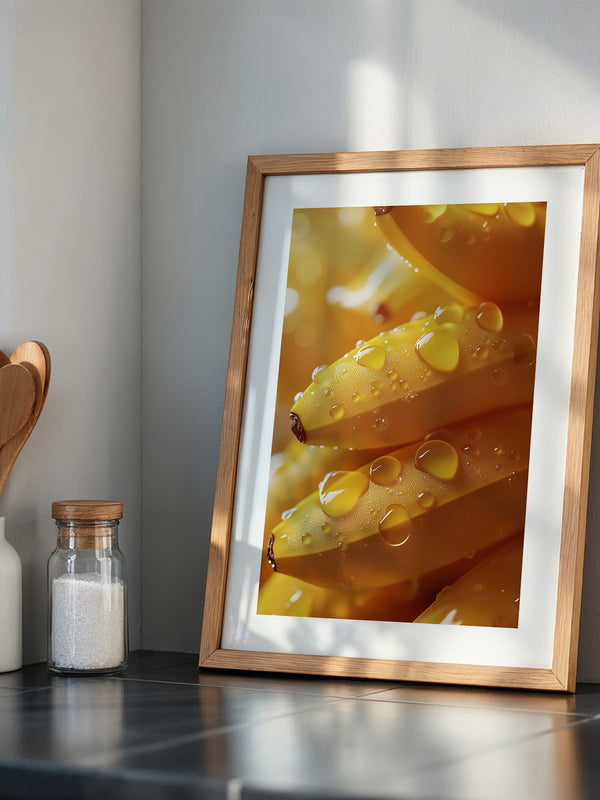 Bananen Makro goldgelb