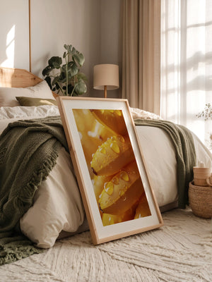 Bananen Makro goldgelb
