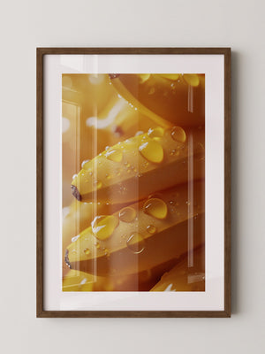 Bananen Makro goldgelb