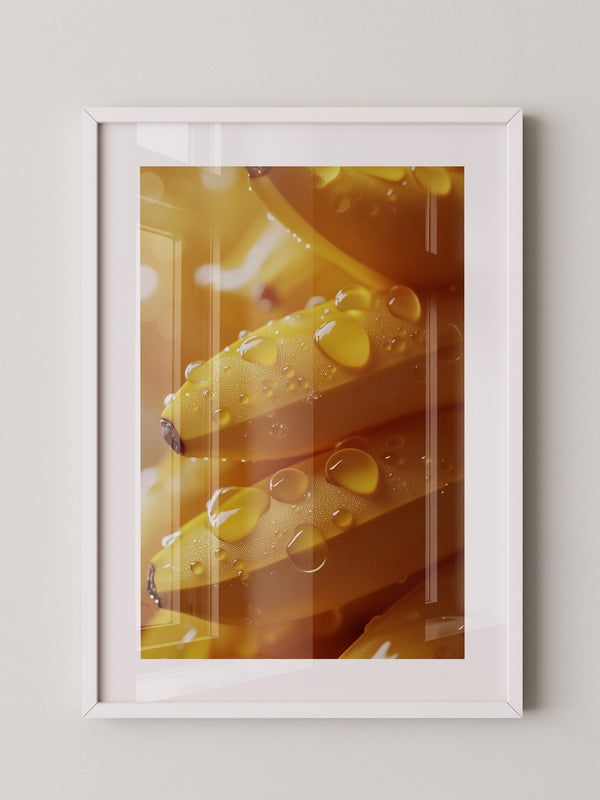 Bananen Makro goldgelb