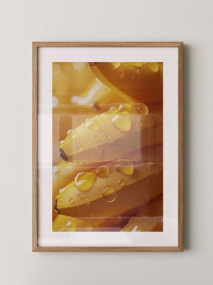 Bananen Makro goldgelb