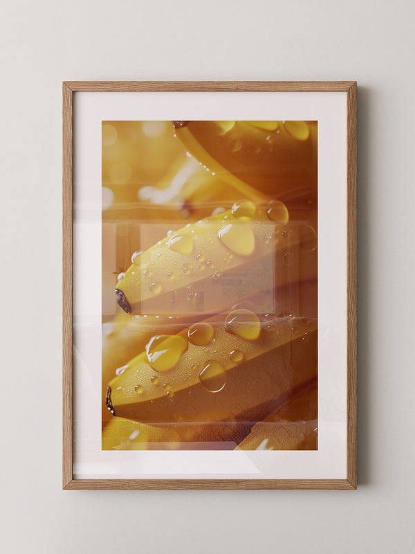 Bananen Makro goldgelb