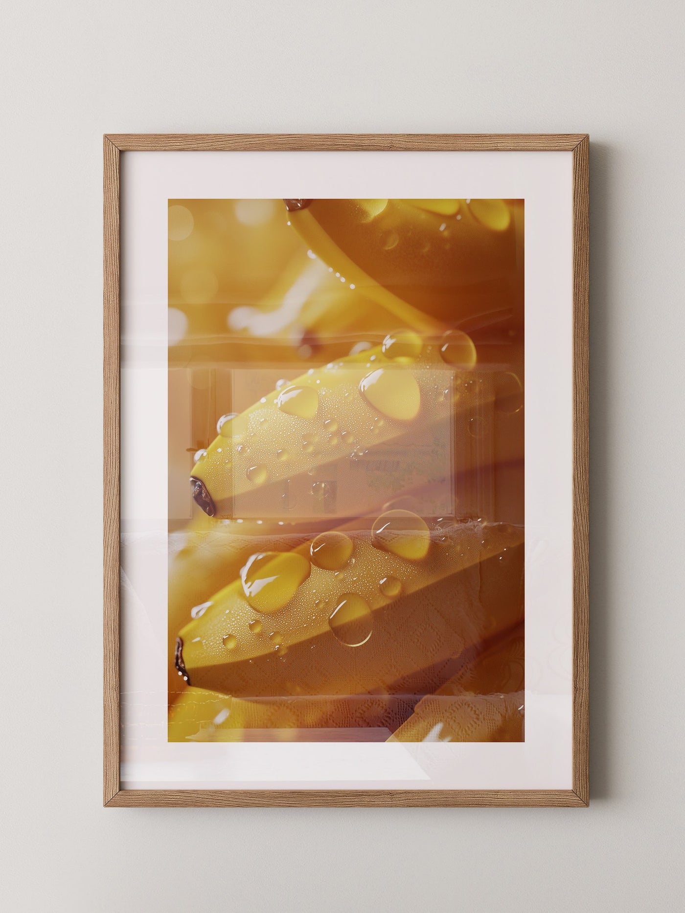 Bananen Makro goldgelb
