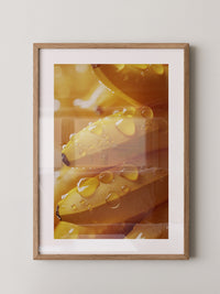 Bananen Makro goldgelb