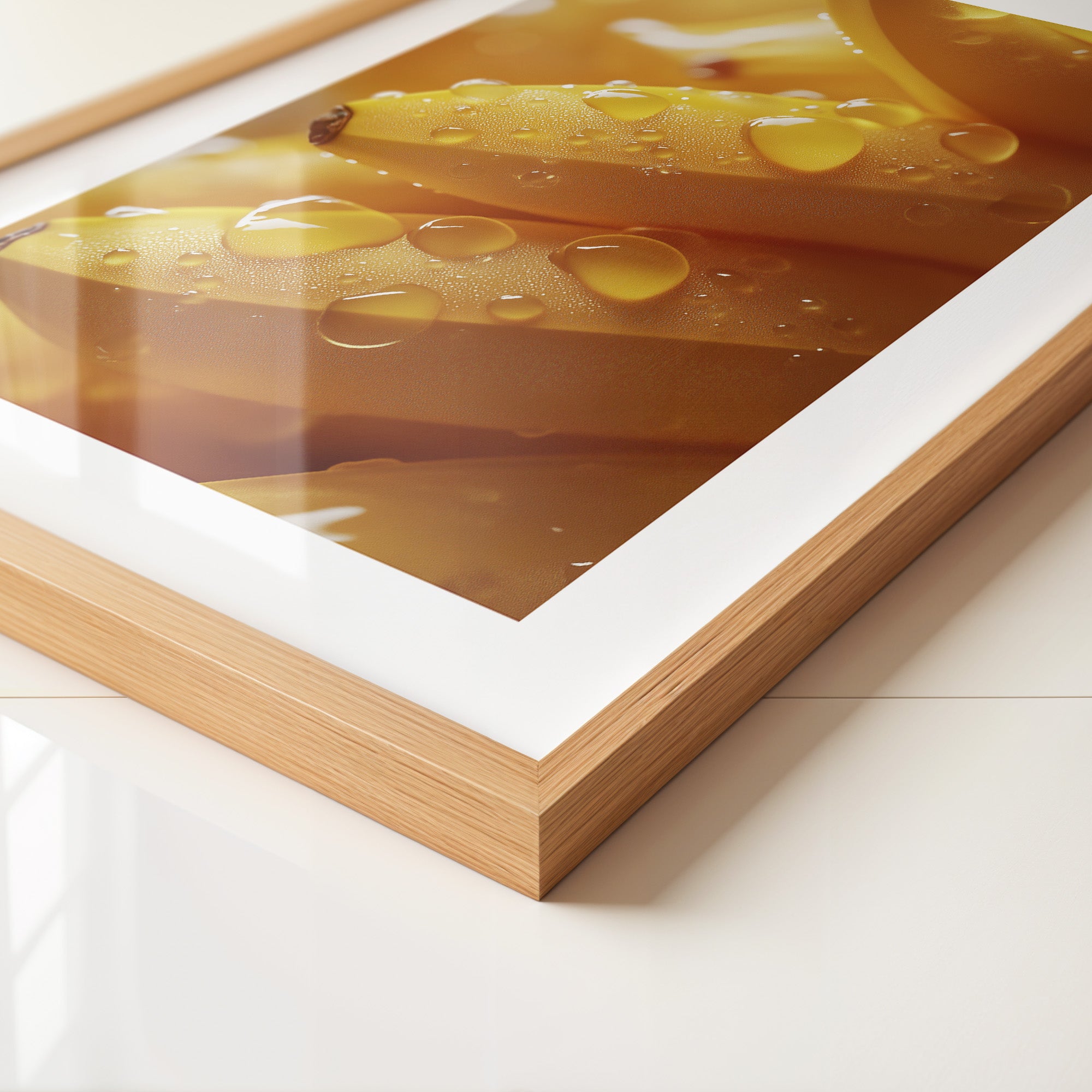 Bananen Makro goldgelb