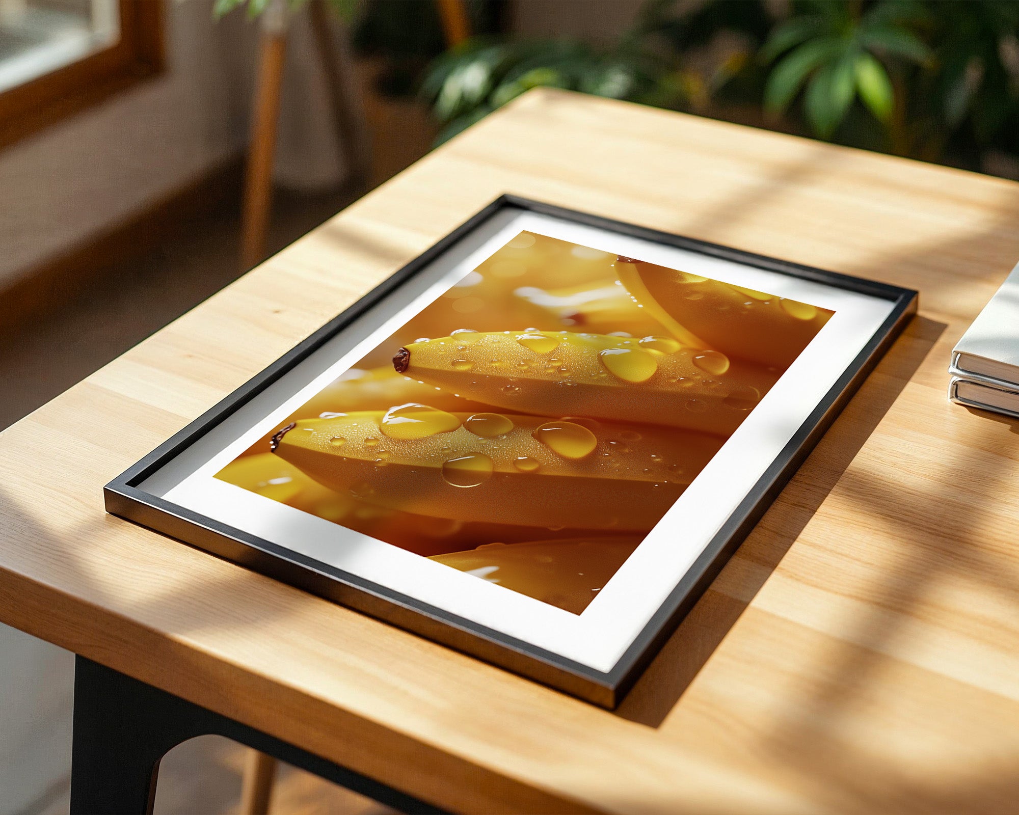 Bananen Makro goldgelb