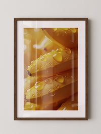 Bananen Makro goldgelb