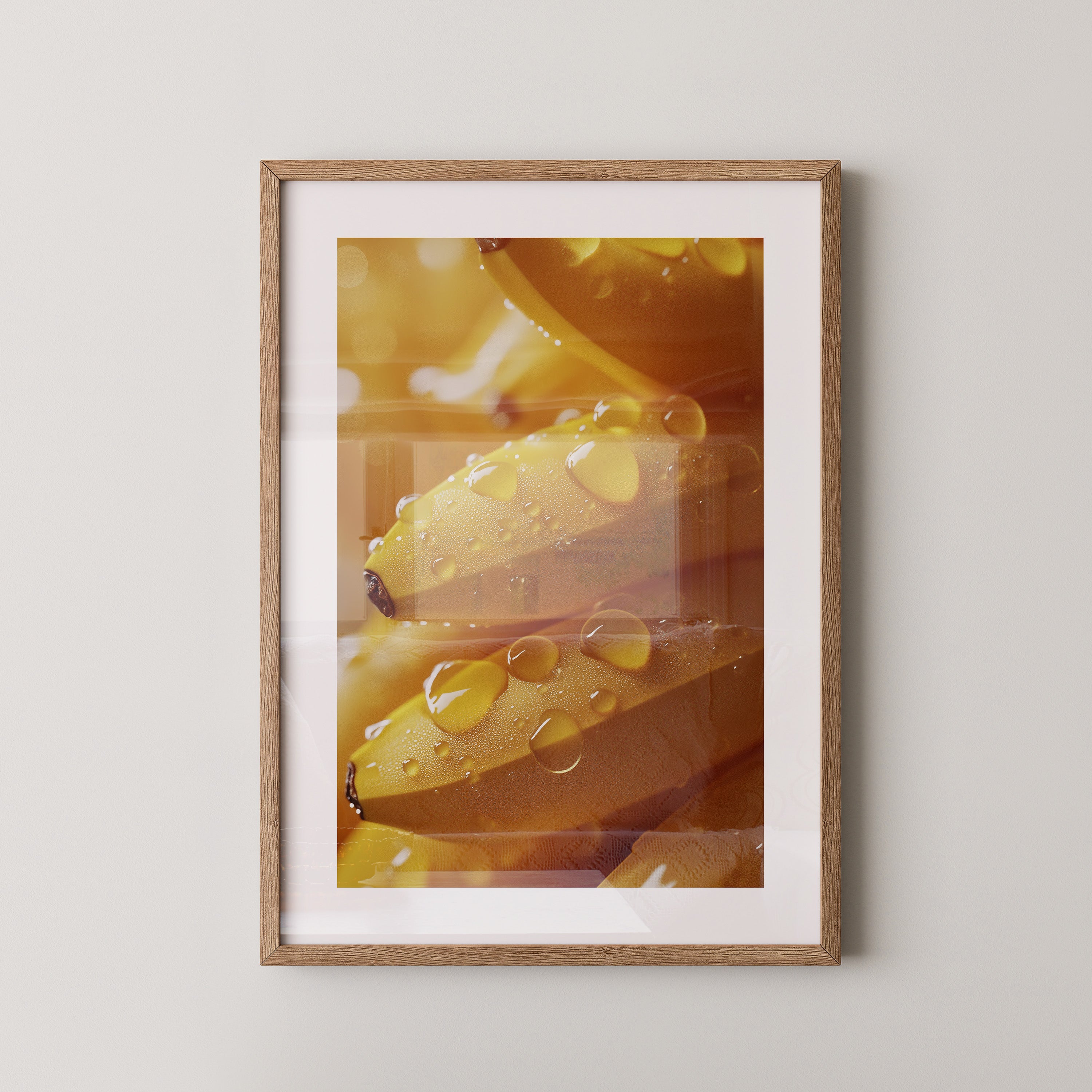 Bananen Makro goldgelb