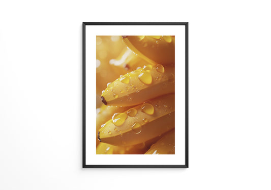Bananen Makro goldgelb