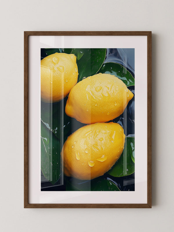 Zitronen Tropfen Nahaufnahme