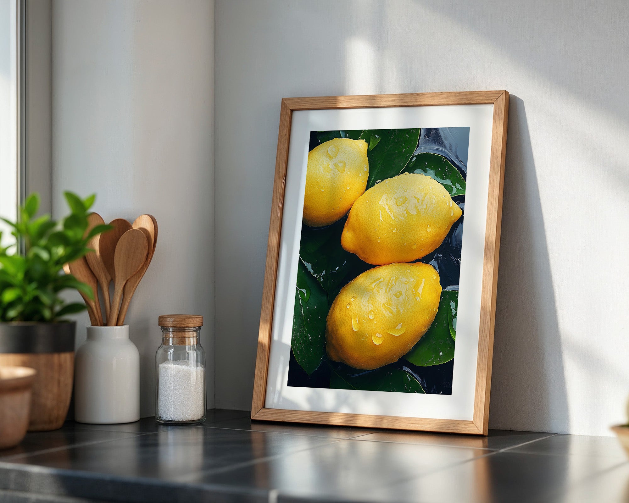 Zitronen Tropfen Nahaufnahme