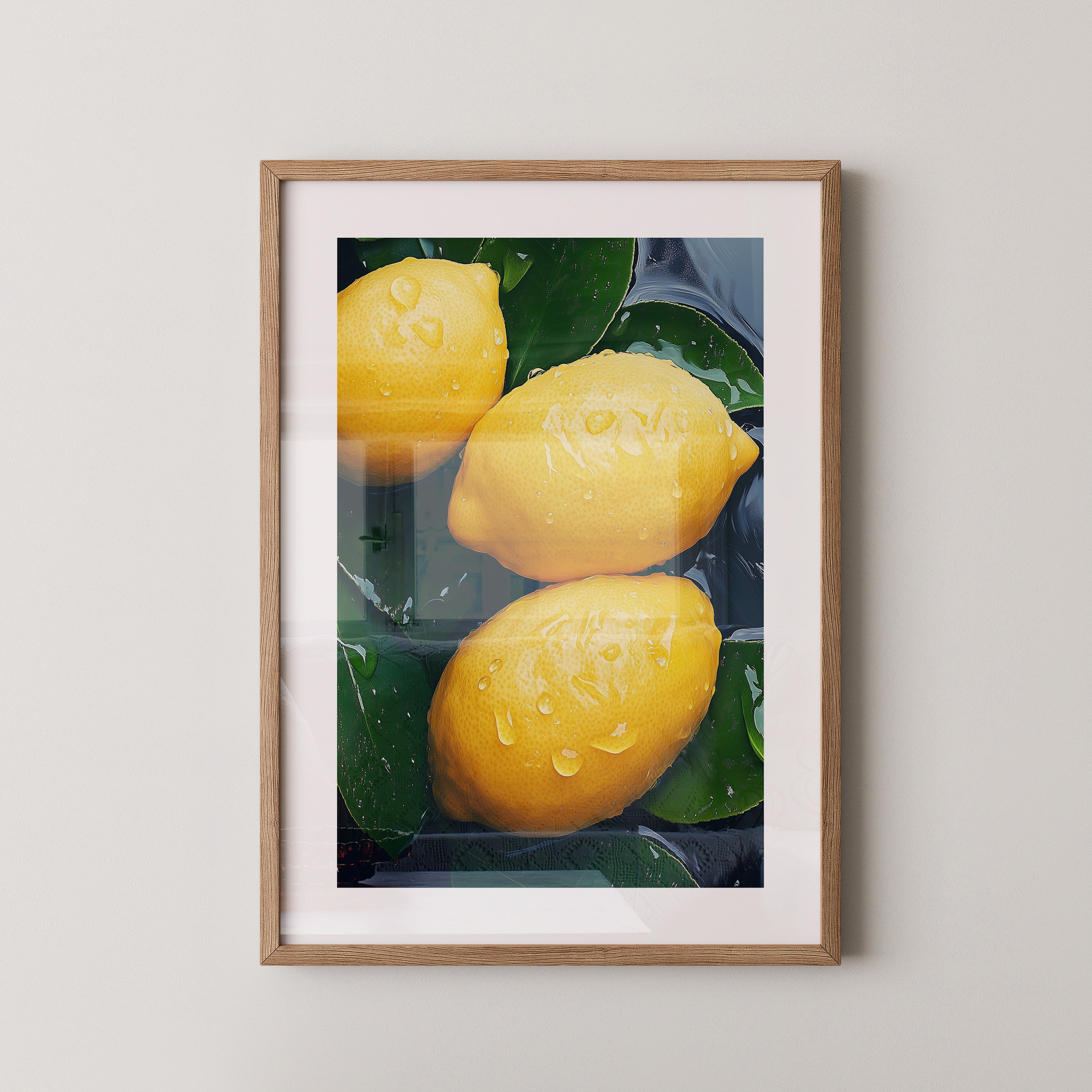 Zitronen Tropfen Nahaufnahme