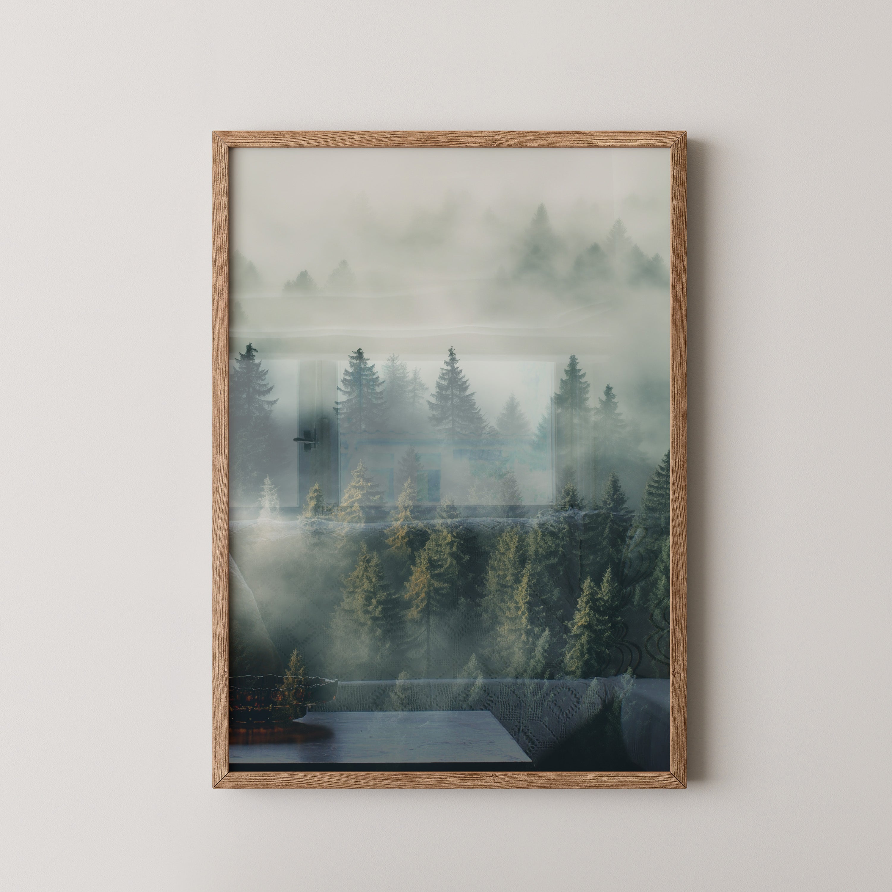 Nebliger Wald mystisch