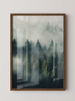 Nebliger Wald mystisch