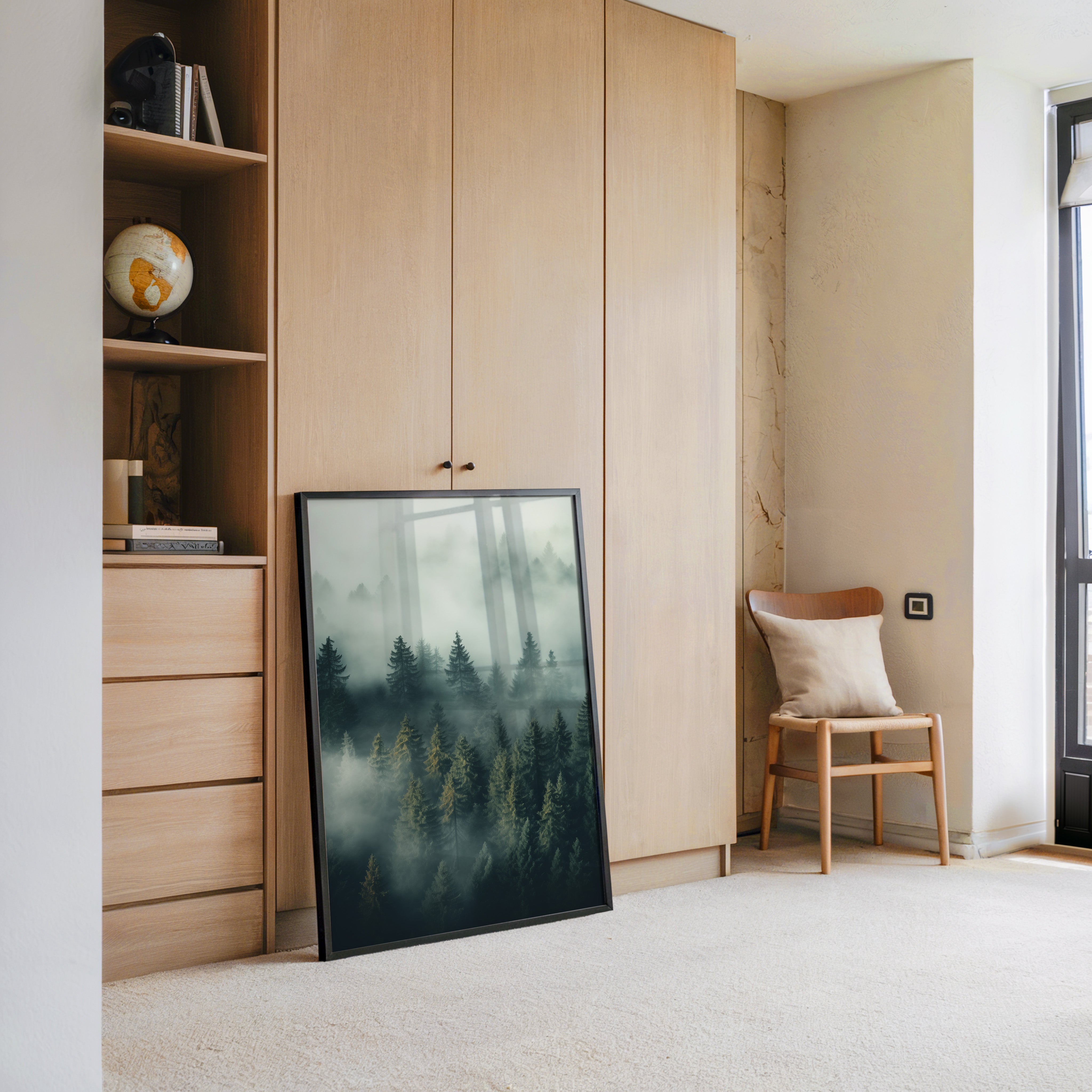 Nebliger Wald mystisch