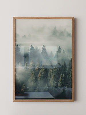 Nebliger Wald mystisch