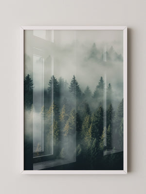 Nebliger Wald mystisch