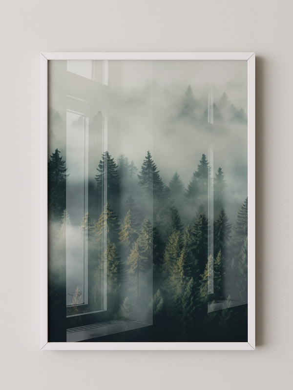 Nebliger Wald mystisch