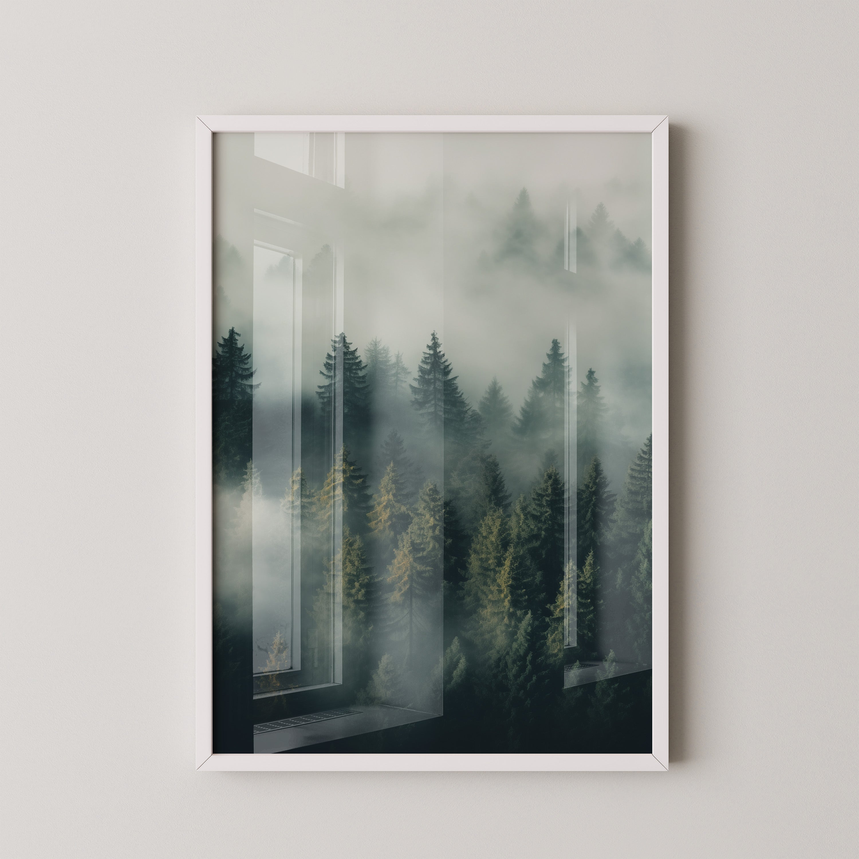 Nebliger Wald mystisch