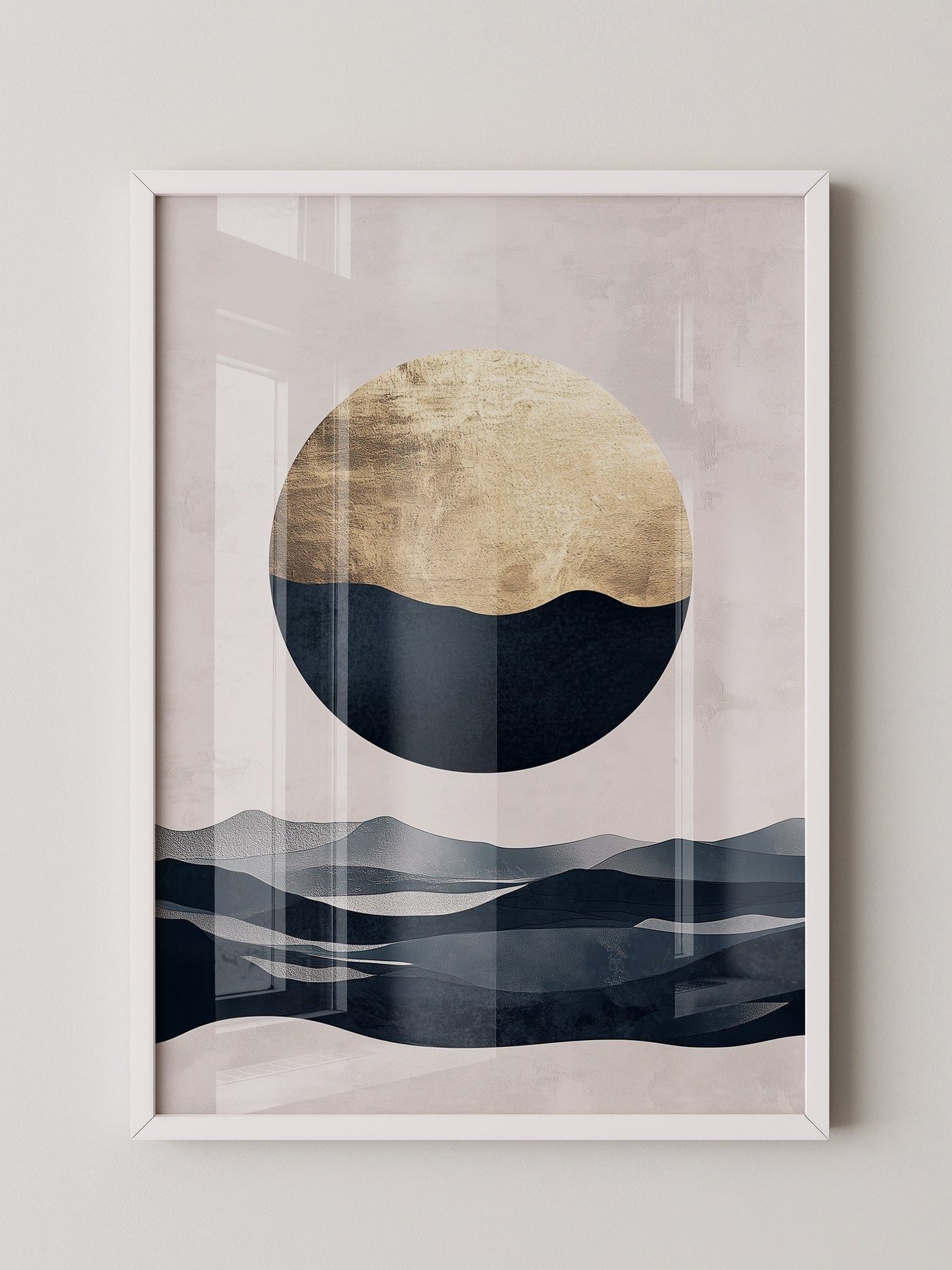 Goldene Mondlandschaft abstrakt