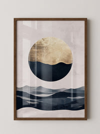 Goldene Mondlandschaft abstrakt