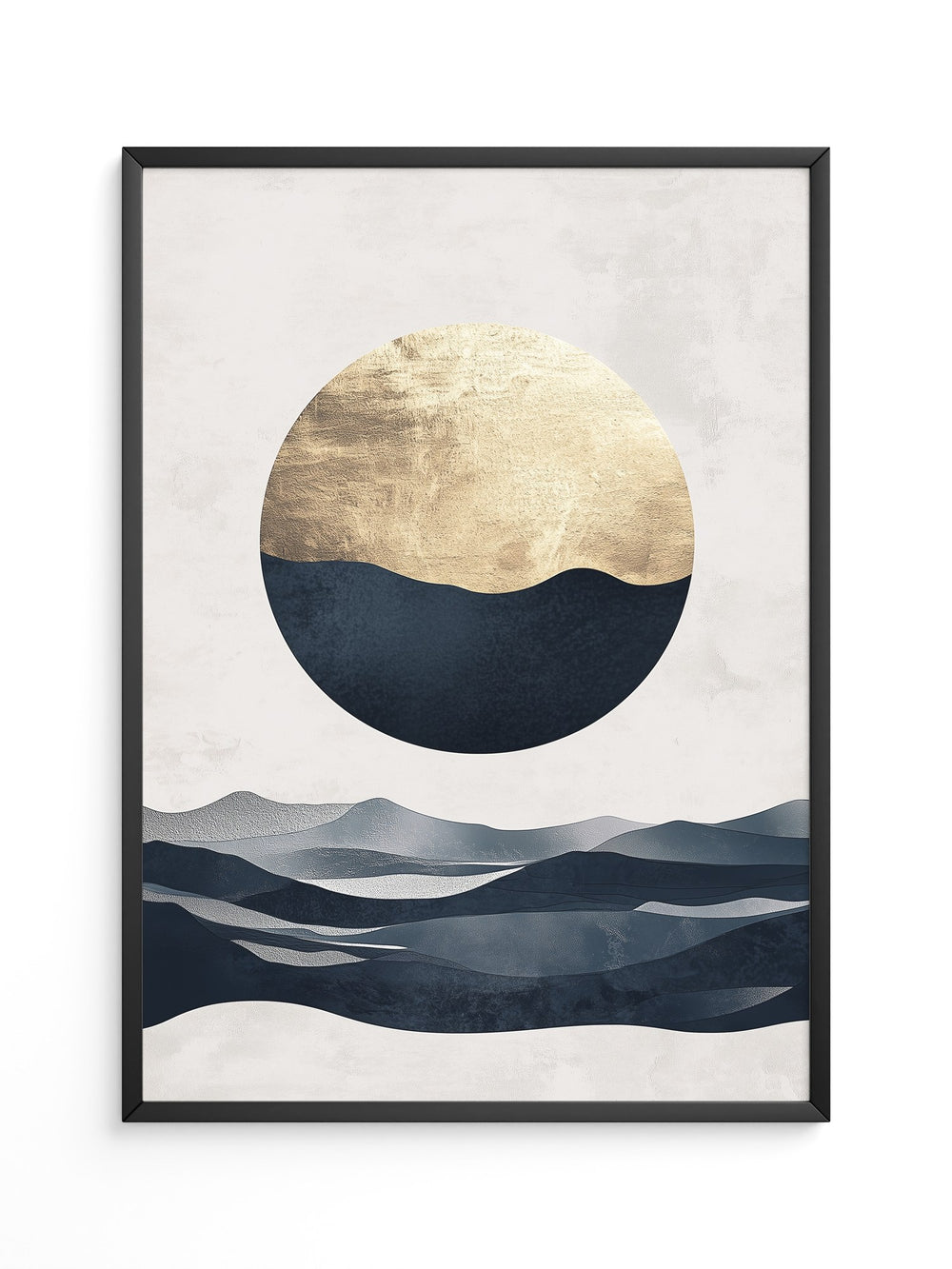 Goldene Mondlandschaft abstrakt