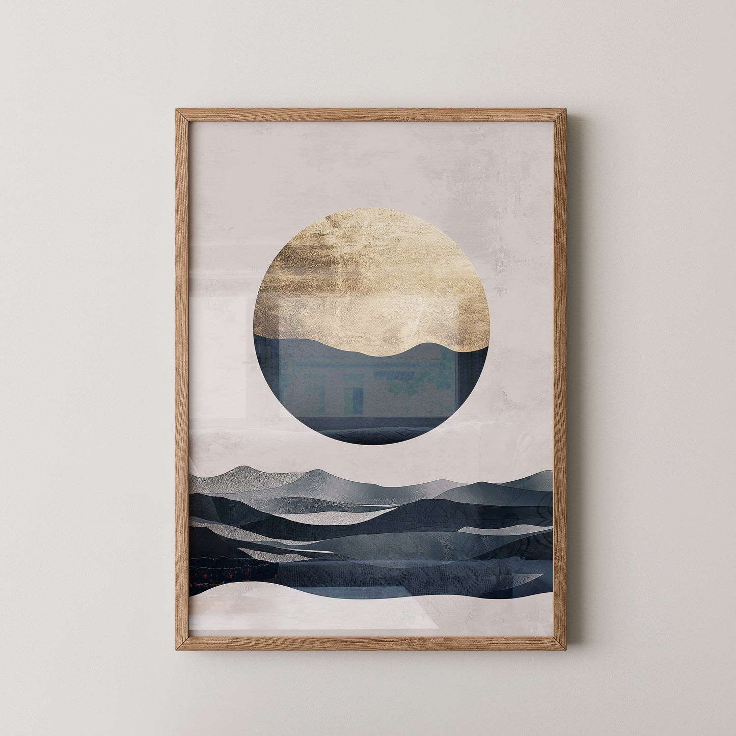 Goldene Mondlandschaft abstrakt