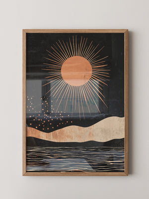 Sonne Grafik Retro Stil