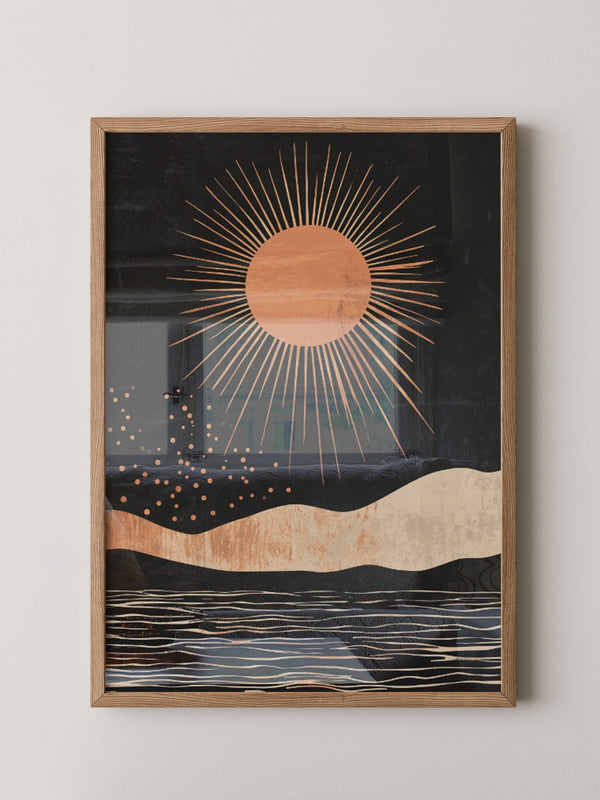 Sonne Grafik Retro Stil