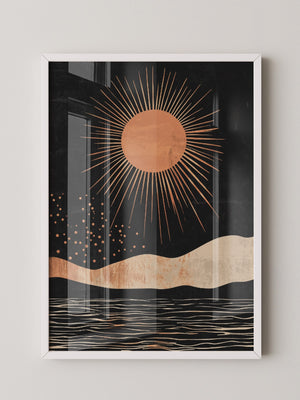 Sonne Grafik Retro Stil