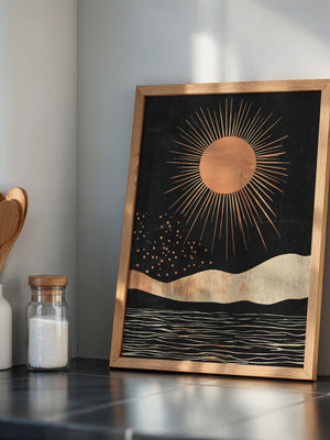 Sonne Grafik Retro Stil