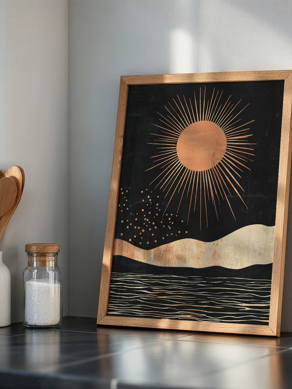 Sonne Grafik Retro Stil