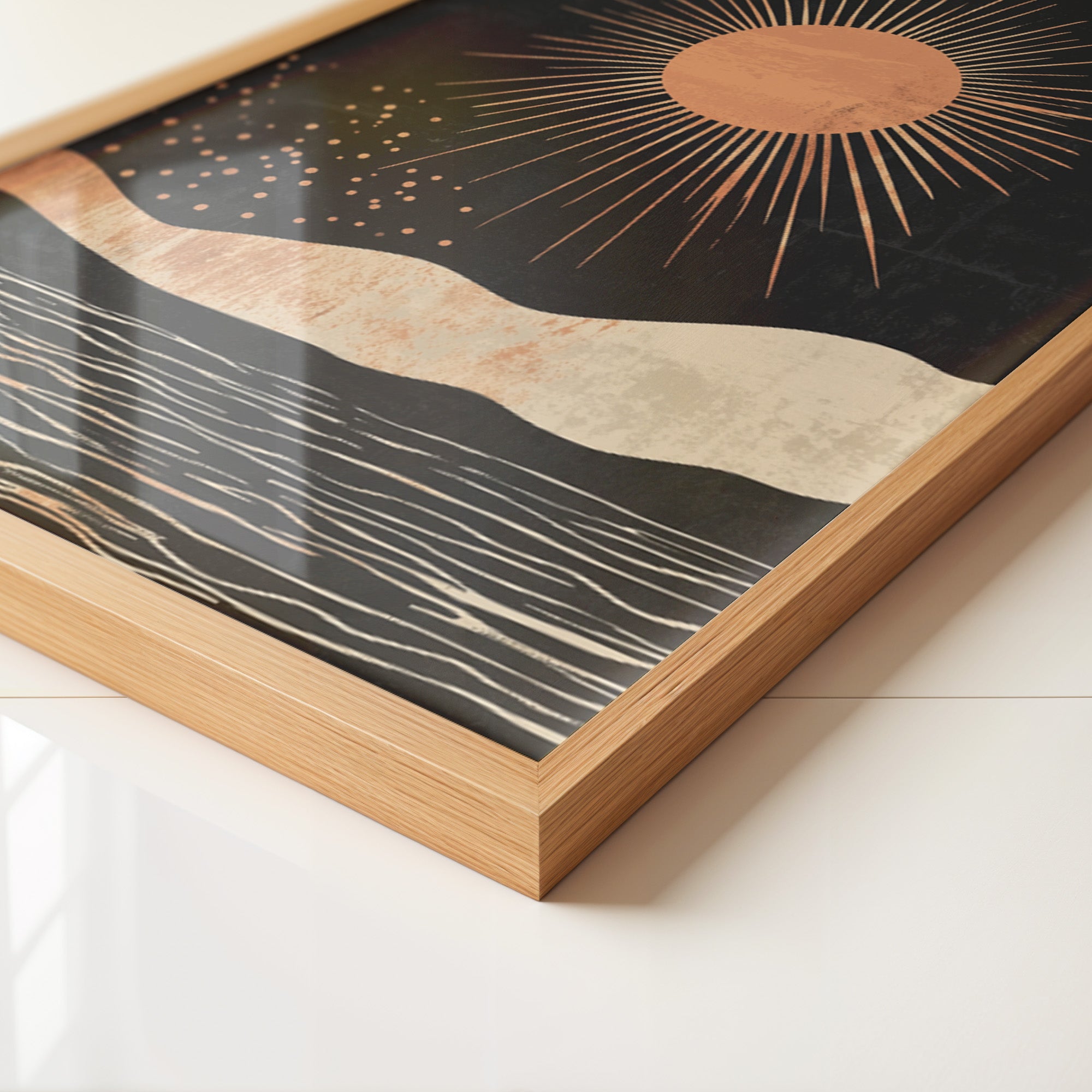 Sonne Grafik Retro Stil