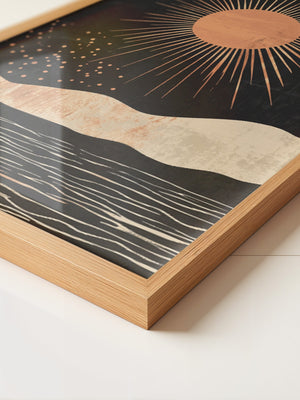 Sonne Grafik Retro Stil