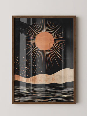 Sonne Grafik Retro Stil