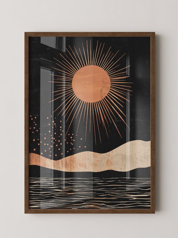 Sonne Grafik Retro Stil