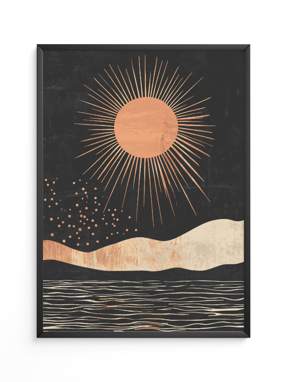 Sonne Grafik Retro Stil